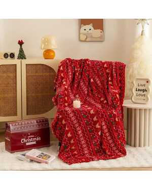 Новогодний плед. Размер : 200×220см(возможно замена на похожее)