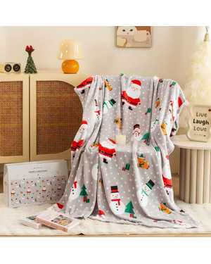 Новогодний плед. Размер : 200×220см(возможно замена на похожее)