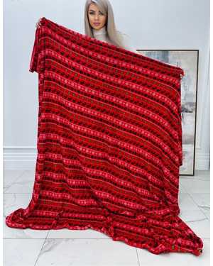 Новогодний плед. Размер : 180х200см(возможно замена на похожее)