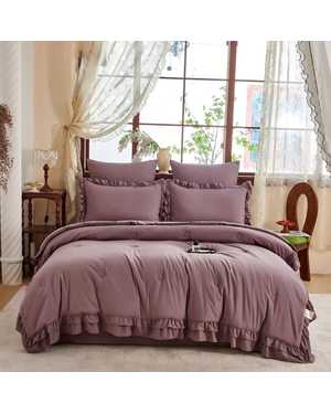 Комплект постельного белья с готовым одеялом GORRADA. Состав 80% хлопок 20% вискоза Наполнитель одеяло 79% микрогель 21% волокно льна(возможно замена на похожее)