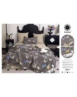 Комплект постельного белья с готовым одеялом E-Shine. Ткань: Сатин Хлопок Наполнитель одеяло: Шелк(возможно замена на похожее)