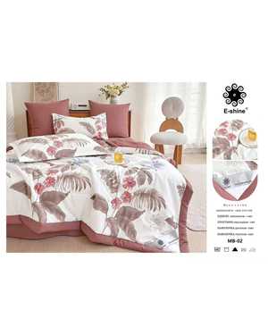 Комплект постельного белья с готовым одеялом E-Shine. Ткань: Сатин Хлопок Наполнитель одеяло: Шелк(возможно замена на похожее)