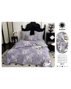 Комплект постельного белья с готовым одеялом E-Shine. Ткань: Сатин Хлопок Наполнитель одеяло: Шелк(возможно замена на похожее)