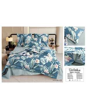 Комплект постельного белья с готовым одеялом от фирмы St.Balis. Вид ткани: Сатин Хлопок Наполнитель одеяло: 100% шелк Тусса Плотность одеяло: 300г/м(возможно замена на похожее)