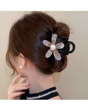 зажим-краб для волос со стразами