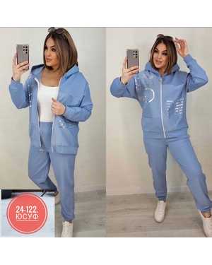 ЖЕНСКИЙ КОСТЮМ ДВОЙКА ТКАНЬ ТРИКОТАЖ