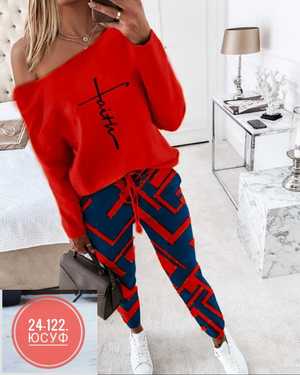 ЖЕНСКИЙ КОСТЮМ ДВОЙКА ТКАНЬ ТРИКОТАЖ