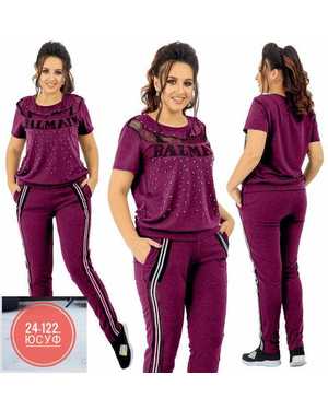 ЖЕНСКИЙ КОСТЮМ ДВОЙКА ТКАНЬ ТРИКОТАЖ