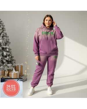 ЖЕНСКИЙ КОСТЮМ ДВОЙКА ТКАНЬ ТРЁХНИТКА С НАЧЁСОМ