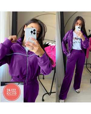 ЖЕНСКИЙ КОСТЮМ ТКАНЬ ВЕЛЮР