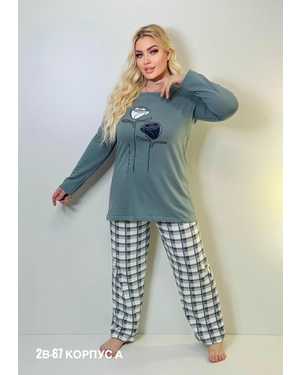 ПИЖАМА В РАЗМЕР ТКАНЬ ХЛОПОК