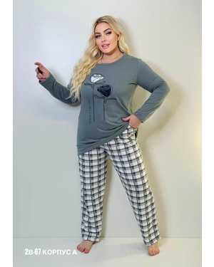 ПИЖАМА В РАЗМЕР ТКАНЬ ХЛОПОК