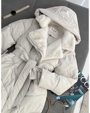 КУРТКА ТКАНЬ ПУХОВИК МЕХ