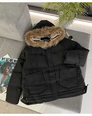 КУРТКА ТКАНЬ ПУХОВИК, НАТУРАЛЬНЫЙ МЕХ