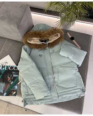 КУРТКА ТКАНЬ ПУХОВИК, НАТУРАЛЬНЫЙ МЕХ