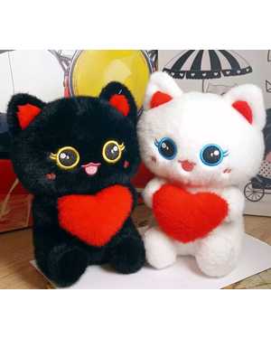 КОТ С СЕРДЦЕМ 25 СМ МАТЕРИАЛ: ПЛЮШЕВЫЙ