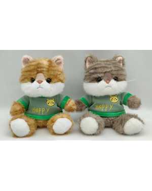 КОТ В ТОЛСТОВКЕ 25 СМ МАТЕРИАЛ: ПЛЮШЕВЫЙ