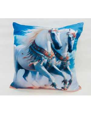 ДЕКОРАТИВНАЯ ПОДУШКА ЛОШАДЬ 45-45 СМ МАТЕРИАЛ: ПЛЮШЕВЫЙ