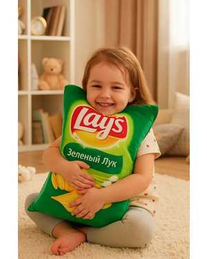 ДЕКОРАТИВНАЯ ПОДУШКА ЧИПСЫ 35-45 СМ МАТЕРИАЛ: ПЛЮШЕВЫЙ