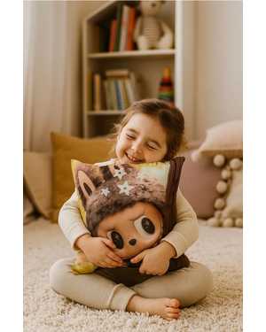 ПОДУШКА ДЕКОРАТИВНАЯ ЛАБУБУ 40-40 СМ МАТЕРИАЛ: ПЛЮШЕВЫЙ