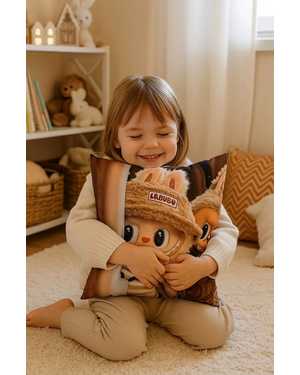 ПОДУШКА ДЕКОРАТИВНАЯ ЛАБУБУ 40-40 СМ МАТЕРИАЛ: ПЛЮШЕВЫЙ