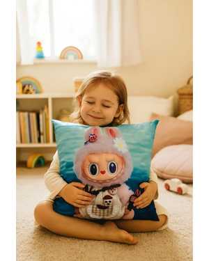 ПОДУШКА ДЕКОРАТИВНАЯ ЛАБУБУ 40-40 СМ МАТЕРИАЛ: ПЛЮШЕВЫЙ