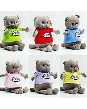 КОТ БАСИ В КОФТЕ 17 СМ МАТЕРИАЛ: ПЛЮШЕВЫЙ