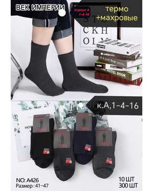 Мужские носки Внутри с махрой. Размер 41-47 В упаковке 10 пар