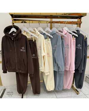 ЖЕНСКИЙ КОСТЮМ ДВОЙКА ТКАНЬ БАМБУК НА ВЕЛЮР