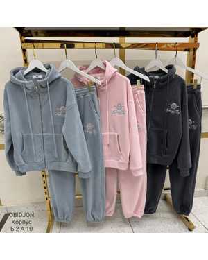 ЖЕНСКИЙ КОСТЮМ ДВОЙКА ТКАНЬ БАМБУК НА ВЕЛЮР