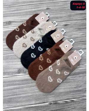 Женские носки Норка шерсть. Размер 36-41 В упаковке 10 пар