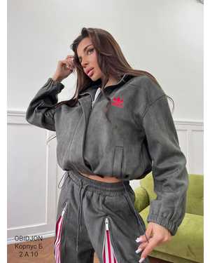 ЖЕНСКИЙ КОСТЮМ ТКАНЬ ЗАМША, СЕТОЧНАЯ ПОДКЛАДКА