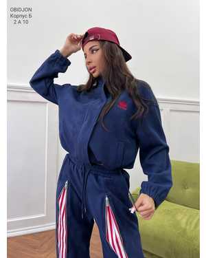 ЖЕНСКИЙ КОСТЮМ ТКАНЬ ЗАМША, СЕТОЧНАЯ ПОДКЛАДКА