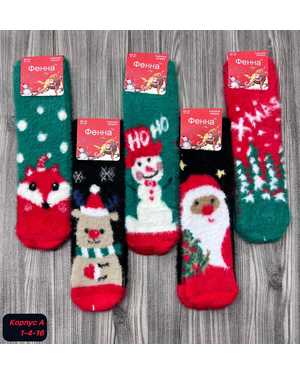 Новогодние носочки Норка Соболь шерсть Размер 36-41 В упаковке 10 пар