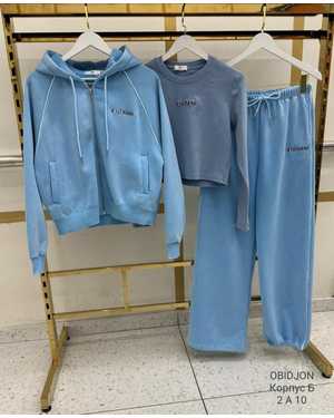 ЖЕНСКИЙ КОСТЮМ ТРОЙКА ТКАНЬ ВЕЛЮР