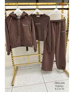 ЖЕНСКИЙ КОСТЮМ ТРОЙКА ТКАНЬ ВЕЛЮР