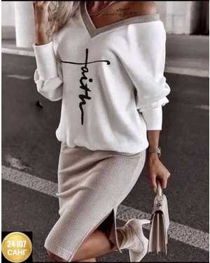 ЖЕНСКИЙ КОСТЮМ ДВОЙКА ТКАНЬ ЛАПША