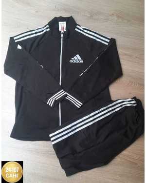 ЖЕНСКИЙ КОСТЮМ ДВОЙКА ТКАНЬ ТРИКОТАЖ АДИДАС