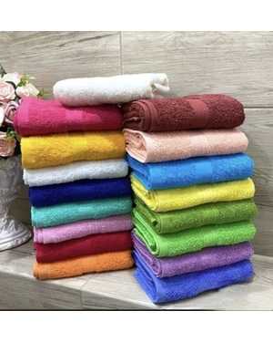 Полотенце махровое. Размер 40/70 см в упаковке 10 шт разные цвета