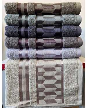 Полотенце махровое. Размер 100/150 см в упаковке 6 шт разные цвета