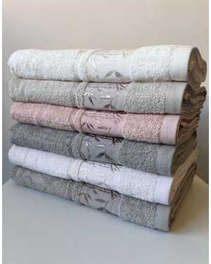 Полотенце махровое. Размер 100/150 см в упаковке 6 шт разные цвета