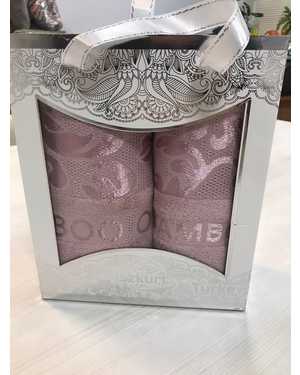 Набор из двух махровых полотенец. Размер 70/140 см, 50/90 см