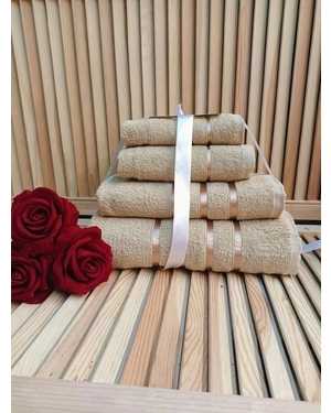 Набор полотенец из 4-шт материал махра состав хлопок Размеры 70-130-1-шт 50-80-1-шт 40-60-1-шт 30-50-1-шт