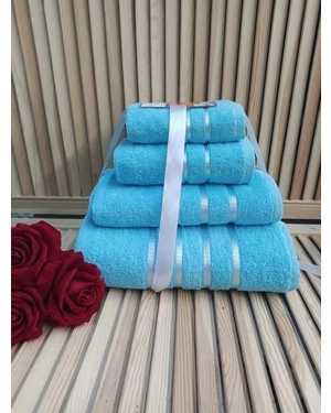 Набор полотенец из 4-шт материал махра состав хлопок Размеры 70-130-1-шт 50-80-1-шт 40-60-1-шт 30-50-1-шт