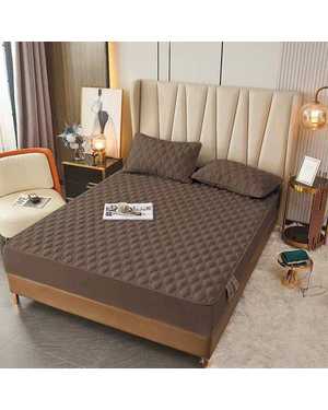 Наматрасник стёганный с бортами. Ткань: Хлопок Наполнитель: Микрогель Размер: 140*200+30см