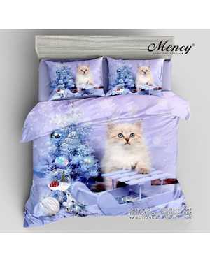 Новогодний Комплект постельного белья с готовым одеялом. Ткань: Сатин Плотность ткани : 130 гр Наполнитель : Полиэфирное микроволокно(возможно замена на похожее)