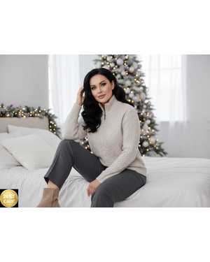 СВИТЕР ТКАНЬ ВЯЗАНЫЙ КАШМИР