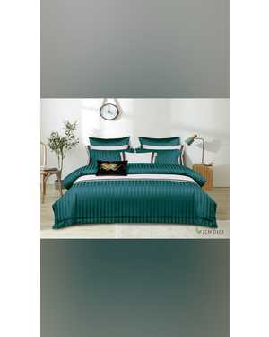 Комплект постельного белья с готовым одеялом ткань страйп Сатин(возможно замена на похожее)