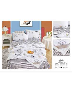 Комплект детского постельного белья с готовым одеялом Состав ткани Хлопок Наполнитель одеяло Шелк(возможно замена на похожее)