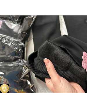 ЛЕГИНСЫ ТКАНЬ УТЕПЛЁННЫЕ С МЕХОМ